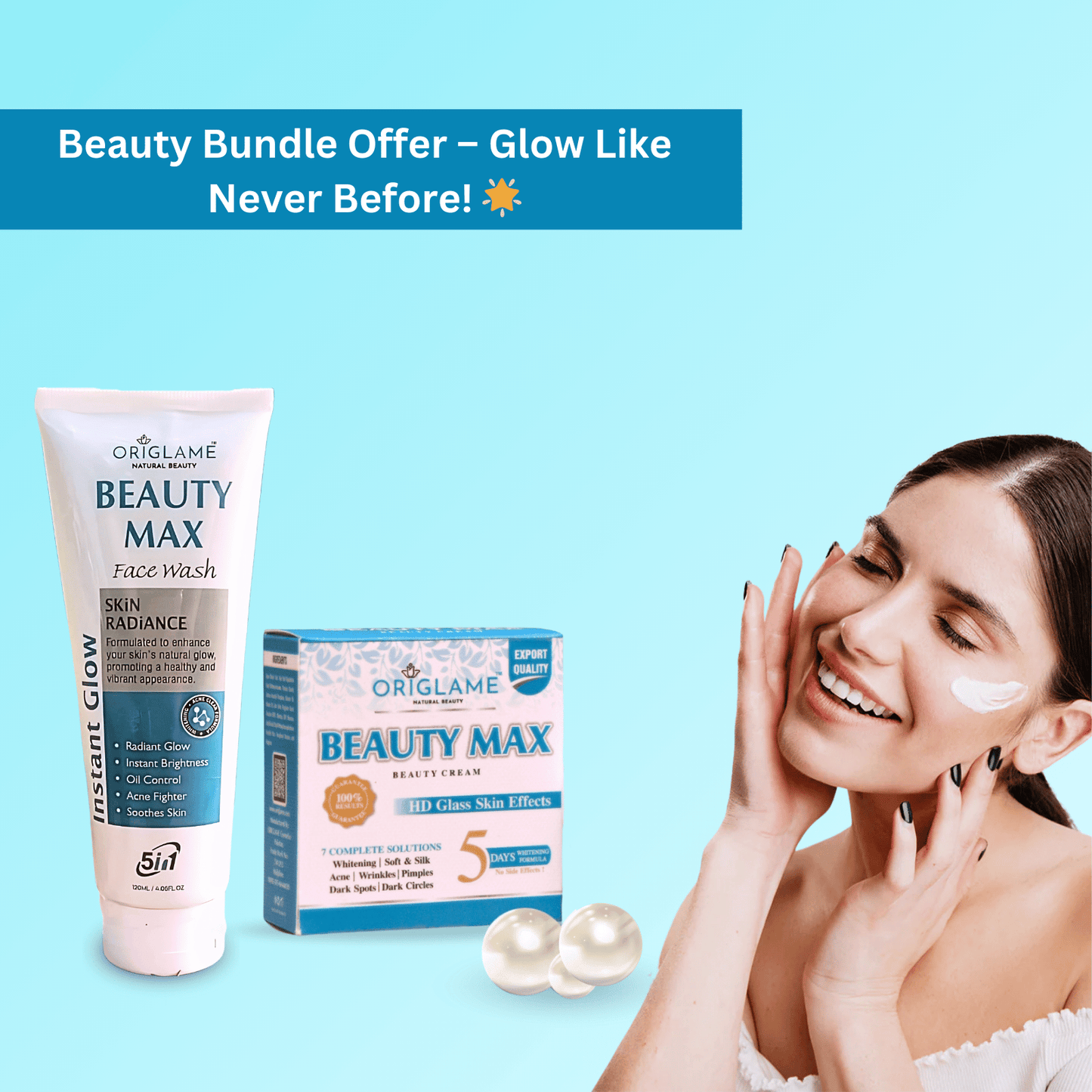 Beauty Max Beauty Cream + Beauty Max Whitening Face Wash